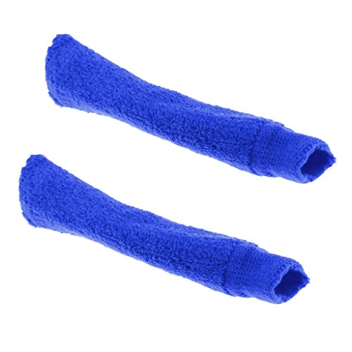 Badminton Tennis Racket Handle Grip Tape - Towel Wrap Over Grip Cover - Sweat Uptake 4 Colors - Blue