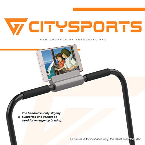 CITYSPORTS Folding Motorised Treadmill, 500W Motor, Adjustable Speed, LCD Screen, Folding walking treadmill for Home and Office