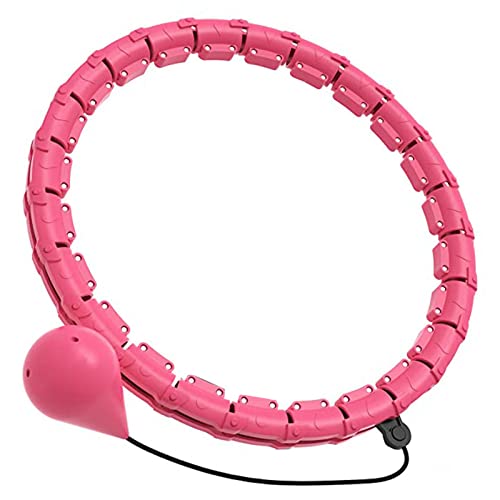 cotton yangda Smart Hula Ring Hoops, Weighted Hula Hoop for Adults, 24 Knots Detachable & Size Adjustable Smart Hoola Hoop with Auto Rotation and 360-degree Massage, Thin Waist Exercise