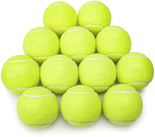 Aspect Practice Tennis Balls, Pressureless Training Exercise Tennis Balls with bag, Soft Rubber Tennis Balls for Beginners, Pack of 24 And 12 (12)