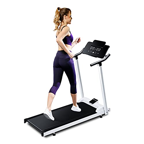 Foldable Treadmills for Home Electric Folding Treadmill,WOOD TREE Running Machine for exercise,3.5HP Portable Handrail Incline Fitness Treadmill with 12 programs for Home Office Gym