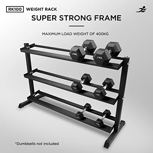 JLL® RK100-3 Tier Dumbbell Rack, Weight Stand, Storage, Home Gym, Gym Equipment, Weight Display