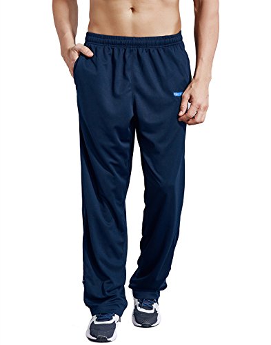 ZENGVEE Jogging Pants for Men Lightweight Tracksuit Bottoms Elasticated Waist Athletic Joggers Trousers Men Sweatpants with Phone Pockets for Workout,Gym,Running,Home-Wear-0317(SolidNavy-S)