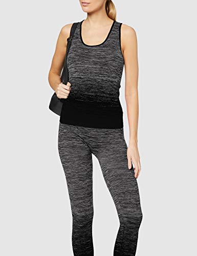 FM London Women's Vest Top And Leggings Sportswear Set, Black, 8-14