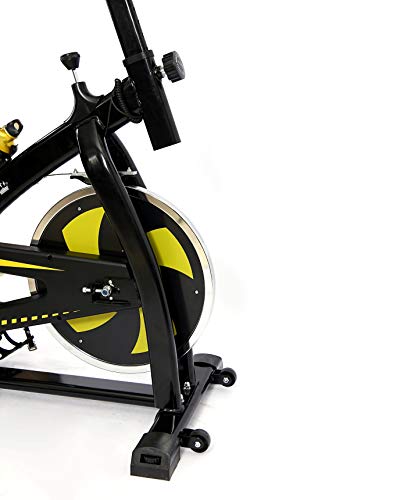 2020 New Sport Aerobic Exercise Bike Studio Indoor Training Fitness Cardio Bike Cycling Home Fitness Gym LED Monitor (FREE WATER BOTTLE INCLUDED) (BLACK/Yellow)