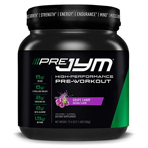 JYM Supplement Science Pre 20 Servings Grape Candy PRE20GC Gym Store