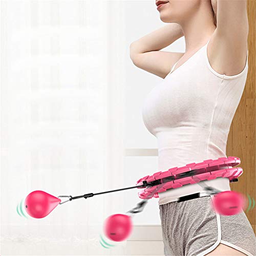 chinbersky Weighted Hula Hoop for Adults,Smart Fitness Hula Hoop for Exercise,Indoor Women and Man,Adjustable Size 51