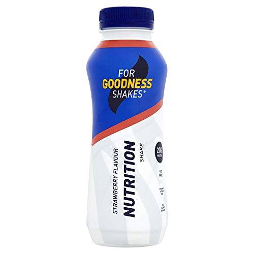 For Goodness Shakes Protein Nutrition Strawberry Shake, 315ml - Pack of 10
