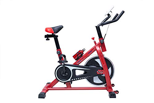 Exercise Bike Gym Home Workout Fitness Bicycle Bike Effective Training Indoor Cycling Cardio Workout Adjustable Resistance (Red)