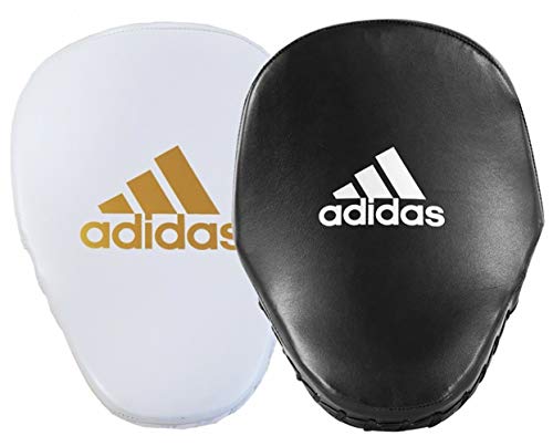 adidas Boxing Pads Focus Mitts Adult Kids Men Women Curved Gym Fitness Training Martial Arts, Black/White, One Size - Gym Store | Gym Equipment | Home Gym Equipment | Gym Clothing