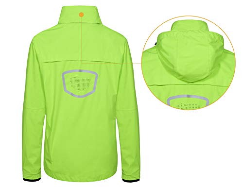 Little Donkey Andy Men's Lightweight Running Jackets Fluorescent Yellow XXL