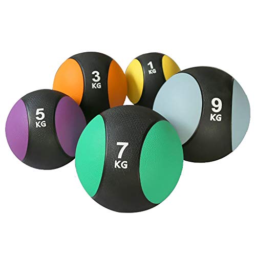 Fitness Medicine Ball, Solid Ball Rebound Ball, Rubber Ball, Gravity Ball, Core Abdominal Muscle Training, Home Fitness Equipment, Gym 1/2/3/4/5/6/7/8/9/10kg (Size : 1kg/2.2lbs)
