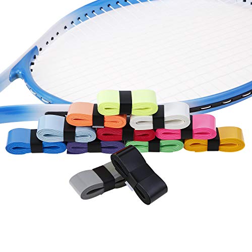 Jovitec Tennis Badminton Rackets Grips Overgrips Tape for Anti-slip and Absorbent Grip, Multicolor (12 Pieces, Color B)