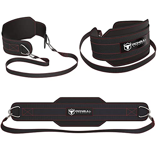 Iron Bull Strength Nylon Dip Belt - Weight Belt with Nylon Strap Chain for Lifting Weights - Perfect for Weighted Pullup, Dips, Squats and Weightlifting - for Men and Women