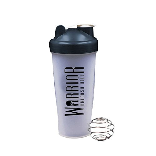 Warrior Supplements 7091 Protein Shaker Bottle 600ml - Mixball Shake Blender