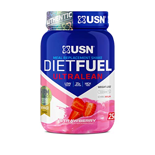 USN Diet Fuel Strawberry UltraLean 1 kg, Diet Protein Powders, Weight Control & Meal Replacement Shake Powder