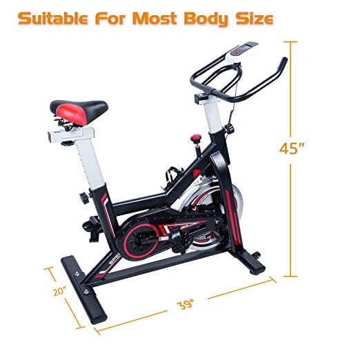 SLEE SPIN EXCERCISE BIKE FITNESS CARDIO TRAINING GYM HOME SPORTS FAT BURN UPRIGHT