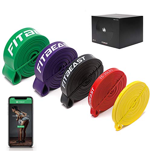 FitBeast Resistance Bands Pull Up Assist Bands Set, 5 Different levels ...