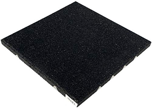 Aslon Black Rubber Playground Tile - 400x400x25mm