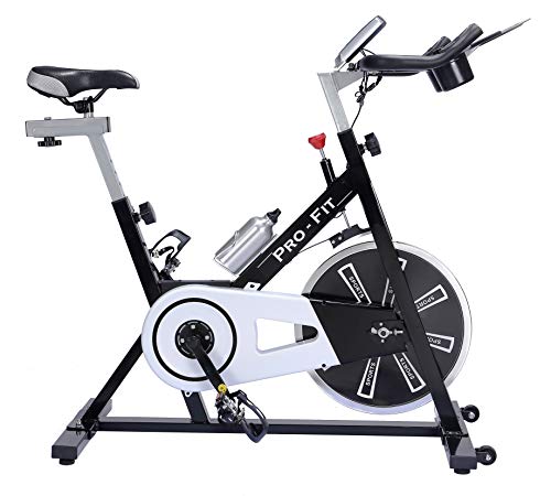 UK Fitness Indoor Exercise Bike Indoor Cycling Cardio Work Out Cycle 13kg Fly Wheel Includes 3 Month Membership to Studio SWEAT onDemand classes