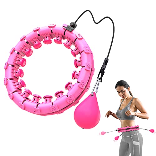 Bluefire Smart Weighted Fitness Hoop, Hula Ring for Adults Beginners Won’t Fall, Indoor Exercise Hoop for Women and Man,Adjustable Size 51