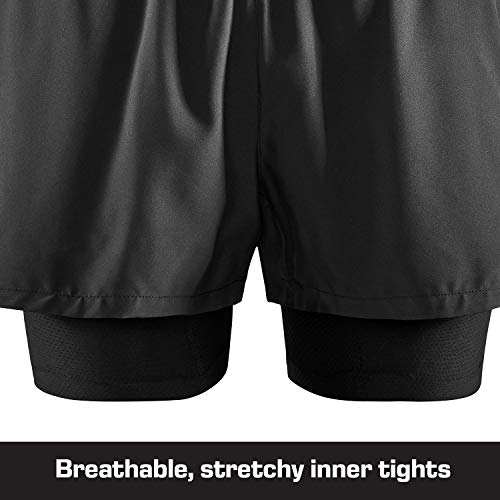 Craft Advance Essence 2-In-1 Stretch Shorts - Black, Small