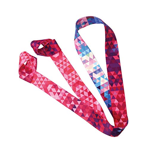 YFaith Yoga Carry Strap,Adjustable Printed Yoga Mat Elastic Belt Holder Strap Shoulder Carrier,Durable Cotton Fitness Stretching Strap Belt(155cm x 3.8cm)