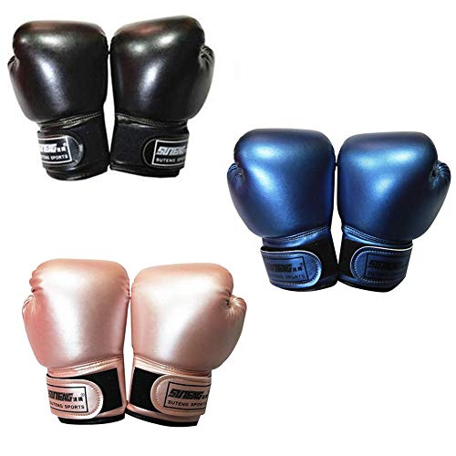 Kids Boxing Gloves Leather Boxing Gloves MMA Mitts Children Sparring Boxing Gloves for Kickboxing Fighting Punch Bags MMA Training Muay Thai Mitts Age 5-12 Years (Pink)
