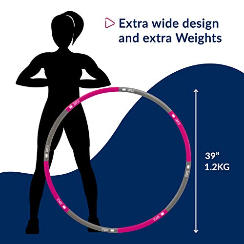 ResultSport The Original Foam Padded Level 1 Weighted 1.2kg (2.65lbs) Fitness Exercise Hoop 100cm wide
