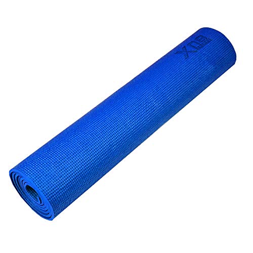 Xn8 Non Slip Exercise Yoga Mat-6mm-Thick-Carry-Bag-Pilates-Fitness (Blue)