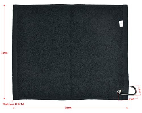 2Pcs Premium Golf Towel Microfiber Fabric Golf Bag Towel with Carabiner Clip for Hanging on Golf Club Bag, Yoga Camping Gym - 16