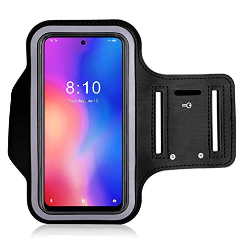 Running Armband for Google Pixel 5 / Pixel 4a 5G Adjustable Sport Phone Arm Case for Samsung Galaxy A10E Outdoor Exersise Biking with Key Holder