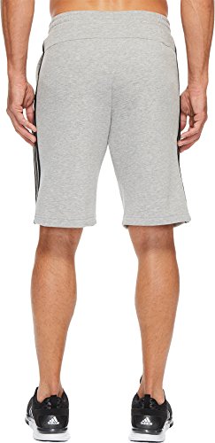 adidas Men's Athletics Essential Cotton Shorts, Medium Grey Heather/Black, Small