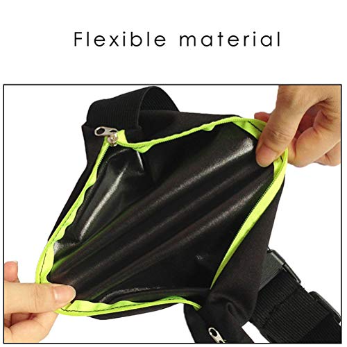 2 Pack Running Belt, Adjustable Big Pocket Running Bag Elastic Strap Waist Pack with 2 Expandable Pockets Fits Mobile Phone Key Clip for Exercise,Hiking,Cycling& Walking
