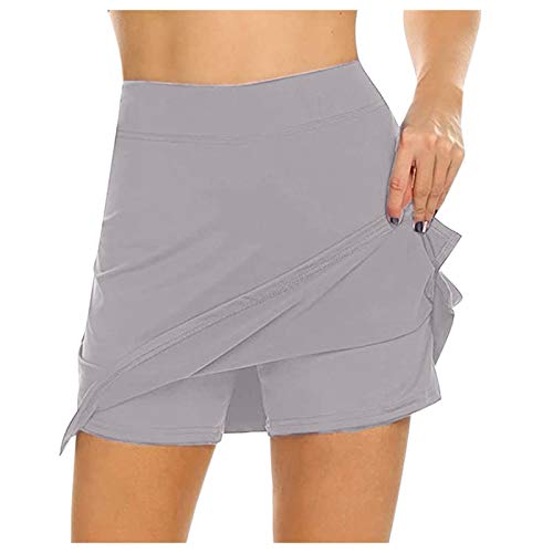 sdfs Women Active Lightweight Skirt or Running Tennis Golf Sport Gray