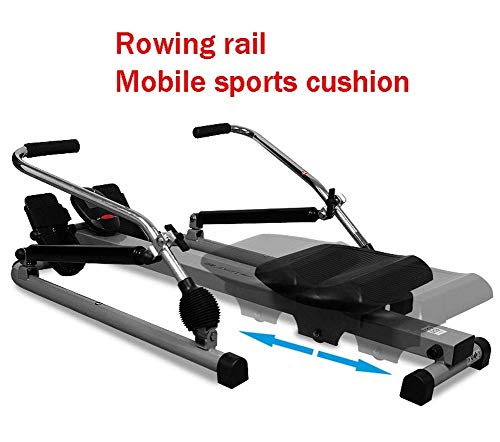 AMZOPDGS Foldable Rowing Machines Rowing Machine for Home Use, Foldable Adjustable Resistance Hydraulic Rower, Smooth Riding, Track Your Progress, Black Silver Colour - Gym Store | Gym Equipment | Home Gym Equipment | Gym Clothing