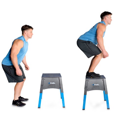 Fuel Pureformance Adjustable Plyometrics Box, blue, black