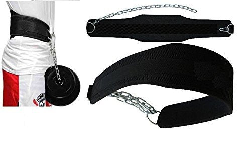 Maxx Weightlifting Dipping Belt body building weight Dip Lifting Chain Exercise Gym Training (Black)