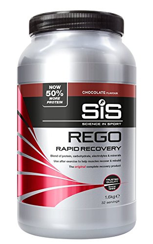 Science In Sport REGO Rapid Recovery Drink Powder, Post Workout Protein Powder, 20g of Protein, Chocolate Flavour, 32 Servings Per 1.6kg Bottle