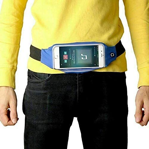 MH TECH Fanny Pack, Running Belt, Waist Bag for Women & Men for iPhone 12 11 Pro Max/XR/XS Max/X/XS/8 7 6 6S Plus, Samsung Galaxy, Huawei, for All Mobiles, Gym Workout Fitness Gear (Black)