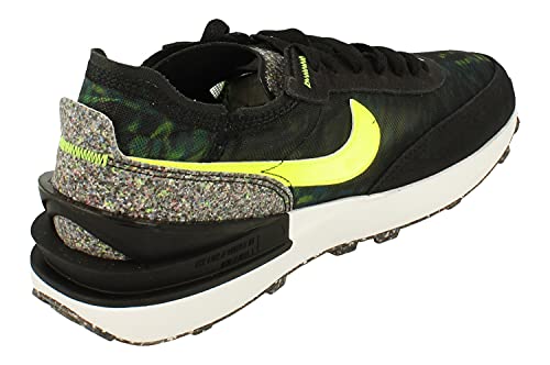 NIKE Waffle One Mens Running Trainers DM9100 Sneakers Shoes (UK 8 US 9 EU 42.5, Black Volt Hazel Rush 001) - Gym Store