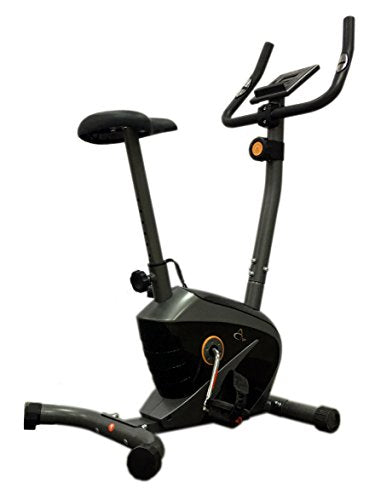 V-Fit AL-16/1U Magnetic Upright Cycle, gloss black/gunmetal grey