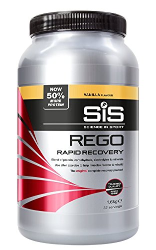 Science In Sport REGO Rapid Recovery Drink Powder, Post Workout Protein Powder, 20g of Protein, Vanilla Flavour, 32 Servings Per 1.6kg Bottle