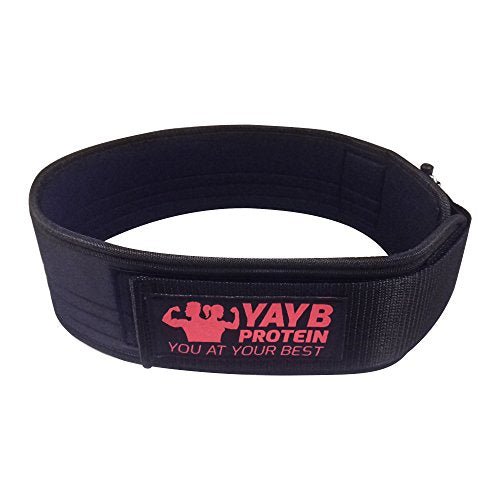 YAYB Weight Lifting Belt With Double Lock Mechanism - Bodybuilding - Weightlifting - Powerlifting (Large)