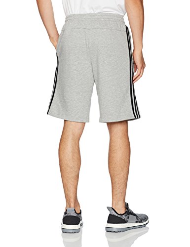 adidas Men's Athletics Essential Cotton Shorts, Medium Grey Heather/Black, Small