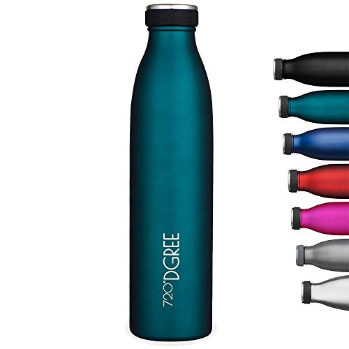 720°DGREE Vaccum Insulated Water Bottle “milkyBottle“ - 750 ml - Insulated, Leakproof, BPA-Free, Thermo Flask - For Sports, Gym, Fitness, School, Kids, Travel, Outdoor, Hot, Cold & Carbonated Drinks