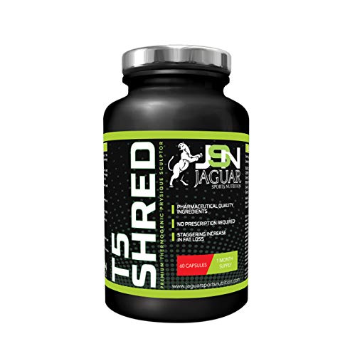 T5 Shred Advanced Thermogenic | Mens Health Reviewed | Made in UK | T5 Black Fat Burners | Strong T5 Diet Pills Weight Loss | Strongest Thermo T5 Fat Burner (60 Capsules)
