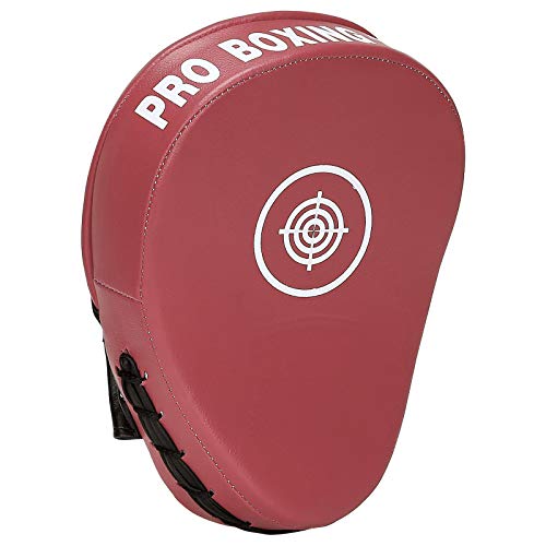 Focus pads Boxing Mitts - Curved Hook and Jab Target Hand Pads - Great for MMA, Kickboxing, Martial Arts, Muay Thai, Karate Training - Padded Punching, Coaching Strike Shield (Pink)