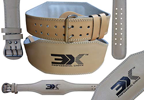 3X Professional Choice Weight Lifting Belt Genuine Leather Pro 6” inches Powerlifting Workouts Deadlift(Brown 6