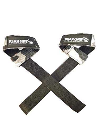 BEAR GRIP - Premium Dual Ply Lifting Straps, Elite Edition (Camo)
